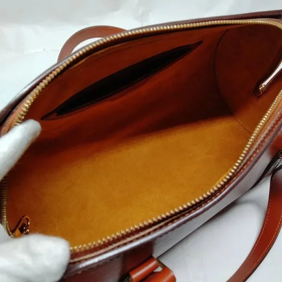 Louis Vuitton LV Hand Bag Soufflot Brown Epi 495-030425